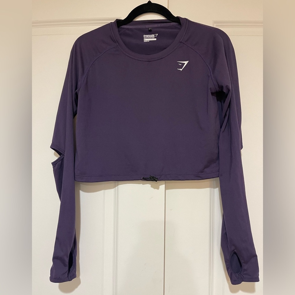 Gymshark Drawstring Cords Crop Top Like New Sz M - image 4